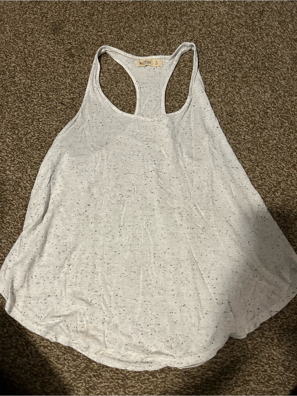 Hollister Light Gray Speckled Racerback Tank